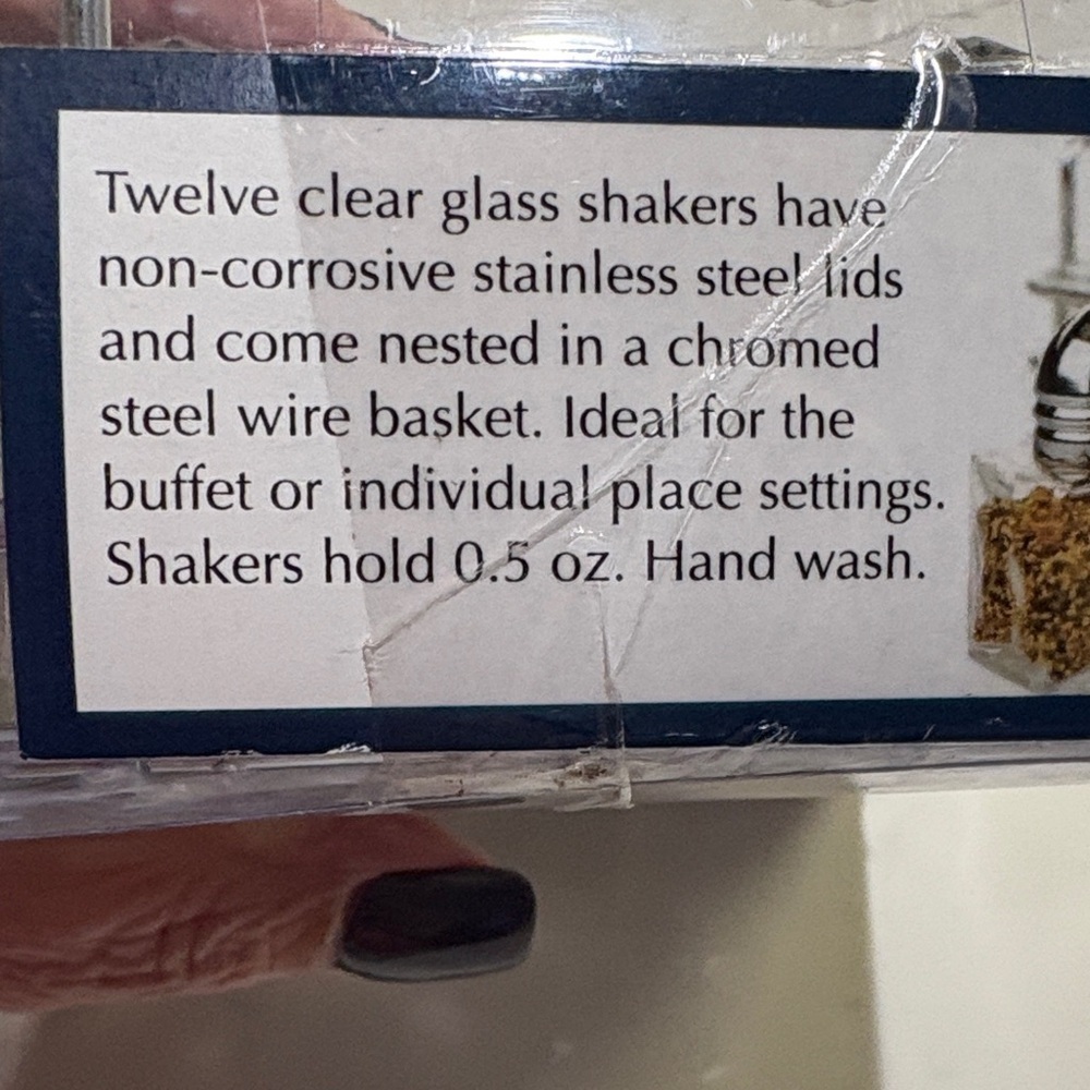 RSVP Silver Square -Shaped Shakers Set - Picture 6 of 6